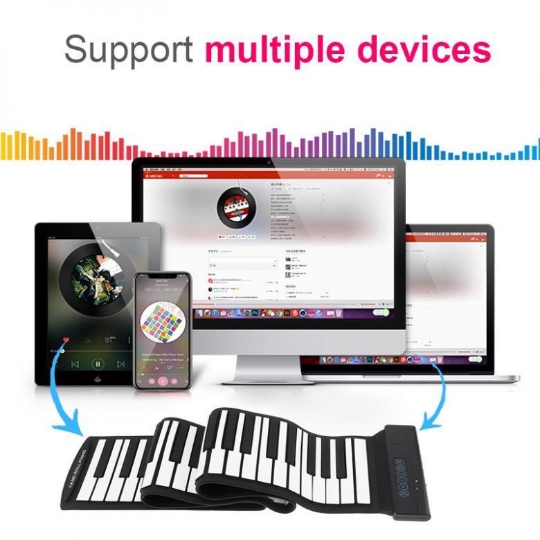 Portable Roll Up Piano 88 Keys Pure Musical Instrument Sound - Image 4