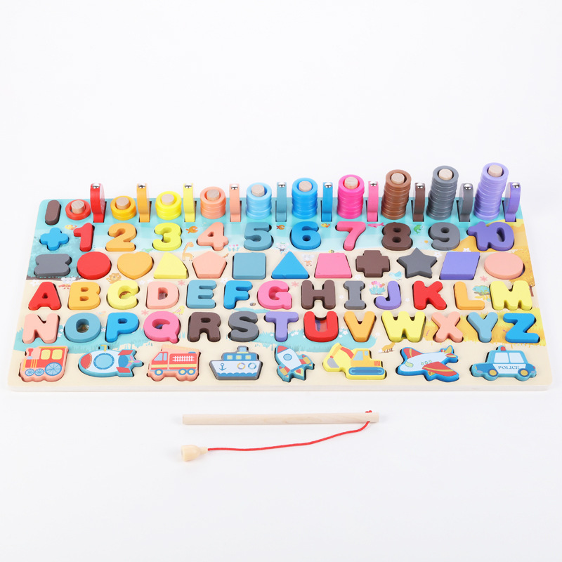 Montessori Educational Wooden Toys for Kids Montessori Toys Board Math Fishing Montessori Toys Educational for 1 2 3 Years Old - Image 5