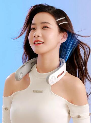 Lazy Mute Outdoor Sports USB Folding Leafless Hanging Neck Electric Fan - Image 2