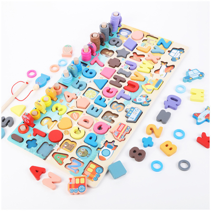 Montessori Educational Wooden Toys for Kids Montessori Toys Board Math Fishing Montessori Toys Educational for 1 2 3 Years Old - Image 4