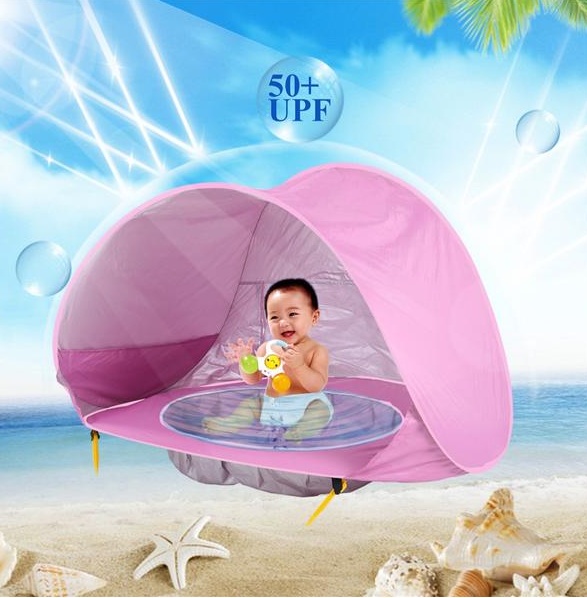 Baby Beach Tent Kids Outdoor Camping Easy Fold Up Waterproof Up Sun Awning Tent UV-protecting - Image 3