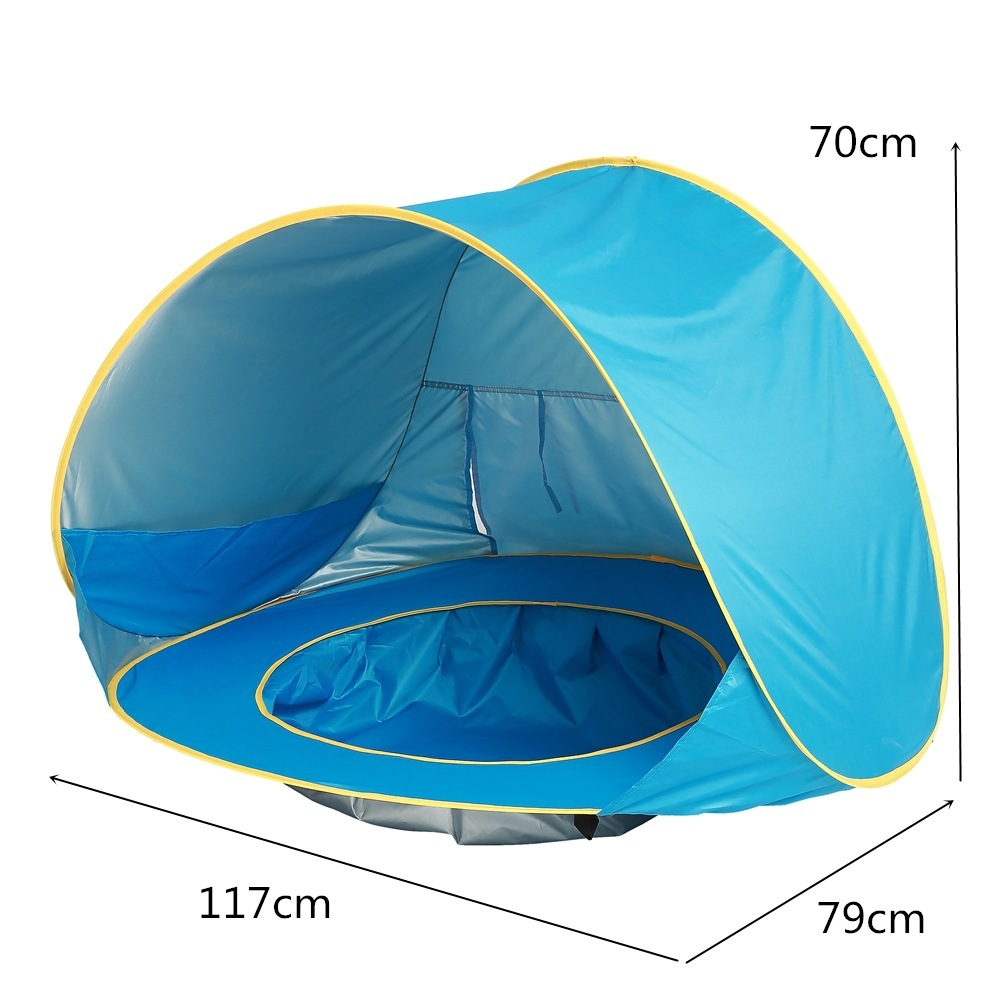 Baby Beach Tent Kids Outdoor Camping Easy Fold Up Waterproof Up Sun Awning Tent UV-protecting - Image 9