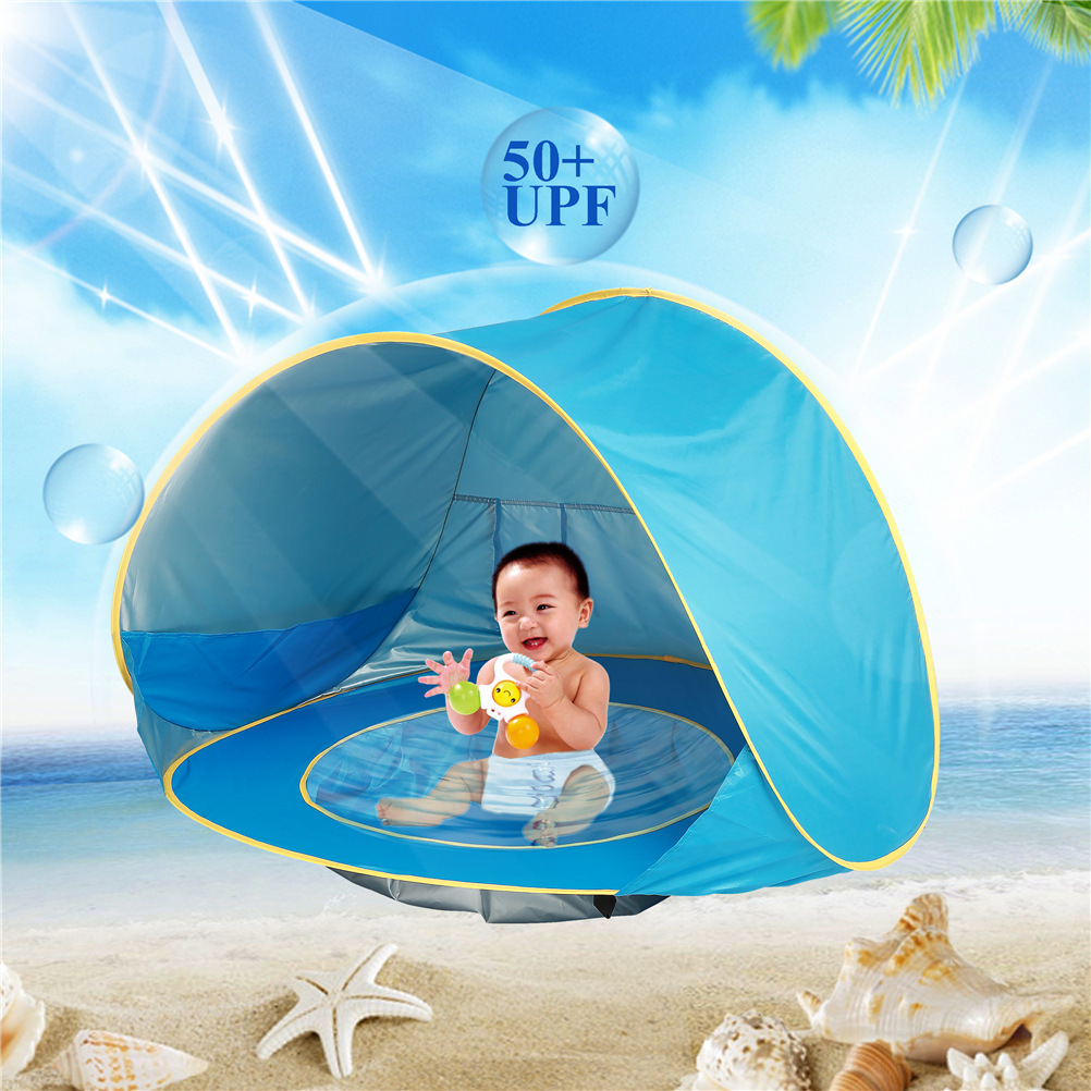 Baby Beach Tent Kids Outdoor Camping Easy Fold Up Waterproof Up Sun Awning Tent UV-protecting - Image 10