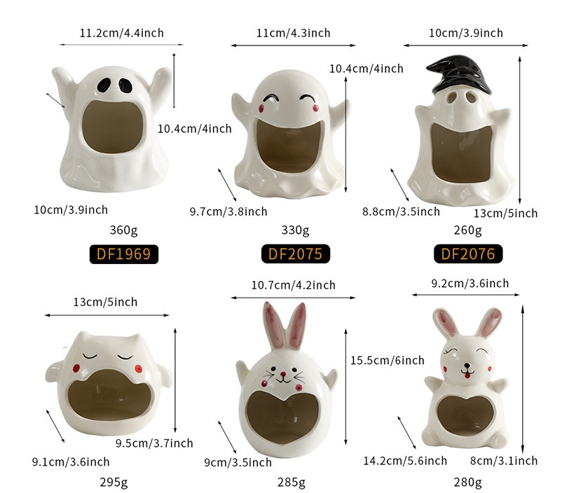 Special Halloween Ghost Festival Ceramic Craft Ornaments - Image 2