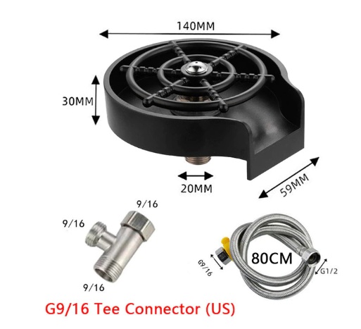Bar Counter Cup Washer Sink High-pressure Spray Automatic Faucet Coffee Pitcher Wash Cup Tool Kitchen - Image 5