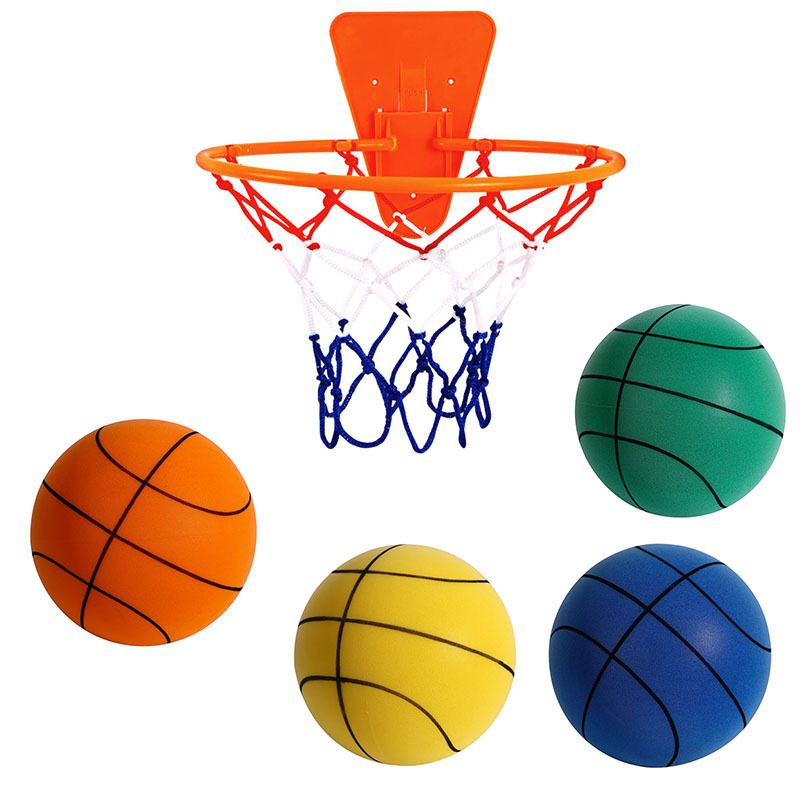 Silent High Density Foam Sports Ball Indoor Mute Basketball Soft Elastic Ball Children Sports Toy Games - Image 7