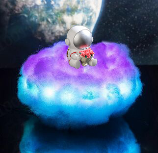 LED Colorful Clouds Astronaut Lamp With Rainbow Effect As Children's Night Light Kids Bedroom Night Lamp Decor Home Moon Lamp - Image 9