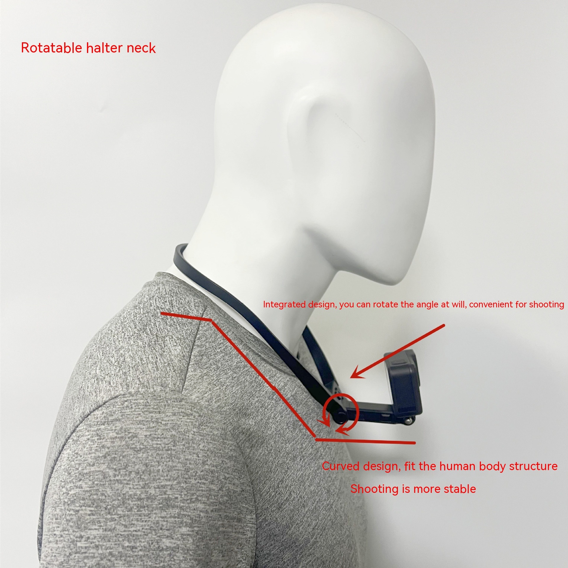 Halter Sports Camera Collar Mobile Phone Bracket 360 Camera Outdoor Luer Accessories - Image 7