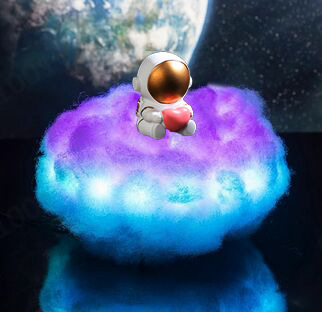LED Colorful Clouds Astronaut Lamp With Rainbow Effect As Children's Night Light Kids Bedroom Night Lamp Decor Home Moon Lamp - Image 6